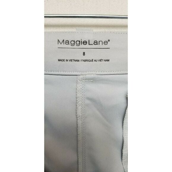 Maggie Lane Women's Flat Front Tech Golf Pants Active Athletic Gray Size 8 - Picture 5 of 5